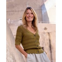 Damart Pointelle Half Sleeve Cardigan