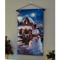 Damart Lit Snowman Hanging Scene
