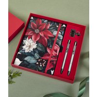Damart Poinsettia Stationery Set