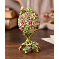 Damart Widdop Floral Foliage Egg Treasured Trinket