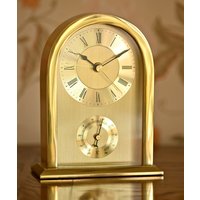 Damart Widdop Arched Gold Aluminium Mantel Clock