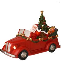 Damart Widdop Regal Tidings Light Up Santa Car with Rotating Tree