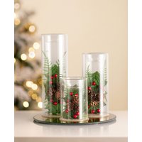 Damart Set of 3 Glass Tea Light Holders