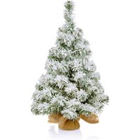 Damart Burlap Flocked Tree