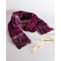 Damart Checked Scarf & Gloves Set