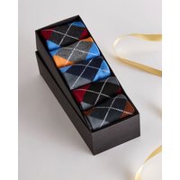 Damart Bright Argyle Boxed Socks