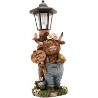 Damart Country Living Highland Cow Solar Powered Lantern