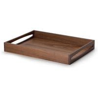 Continenta Tablett aus Walnussholz, 49 x 35 x 6,3 cm, mit hohem Rand, große Griffe, Privat/Gastronomie-Tablett, edle Optik, mit Öl veredelt Continenta Tablett aus Walnussholz, 49 x 35 x 6,3 cm, mit hohem Rand, große Griffe, Privat/Gastronomie-Tablett, edle Optik, mit Öl veredelt
