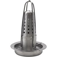 culinario Hähnchenbräter aus Edelstahl für Grill und Backofen, Höhe 23,5 cm, Ø18 cm, zerlegbarer Hähnchenhalter für den Grill culinario Hähnchenbräter aus Edelstahl für Grill und Backofen, Höhe 23,5 cm, Ø18 cm, zerlegbarer Hähnchenhalter für den Grill