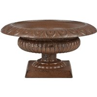 2 Stück Esschert Design Französische Vase, 20 x 20 x 10 cm, aus Gusseisen, niedrig, Größe S, Blumenvase, Pflanzenvase, stabiler Stand, Gartendeko 2 Stück Esschert Design Französische Vase, 20 x 20 x 10 cm, aus Gusseisen, niedrig, Größe S, Blumenvase, Pflanzenvase, stabiler Stand, Gartendeko