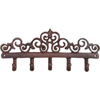 2 Stück Esschert Design Garderobenleiste, Hakenleiste mit 5 Haken, ca. 32 cm x 3,8 cm x 14 cm 2 Stück Esschert Design Garderobenleiste, Hakenleiste mit 5 Haken, ca. 32 cm x 3,8 cm x 14 cm