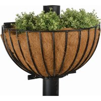 Esschert Design Halbschalen für Pfosten, 2-teilig, aus Stahl/Kokosfaser, 63,0 x 66,6 x 38,2 cm, Pflanztopf/Blumenkasten in schwarz/naturfarben Esschert Design Halbschalen für Pfosten, 2-teilig, aus Stahl/Kokosfaser, 63,0 x 66,6 x 38,2 cm, Pflanztopf/Blumenkasten in schwarz/naturfarben