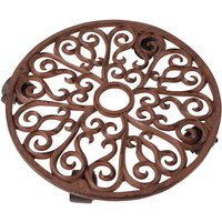 Esschert Design Pflanzenroller aus Gusseisen, rund, Größe L, Ø 35 cm Esschert Design Pflanzenroller aus Gusseisen, rund, Größe L, Ø 35 cm