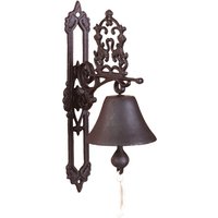 2 Stück Esschert Design Türglocke, Türklingel, klassisch, aus Gusseisen in rostbraun, ca. 13 cm x 20 cm x 36 cm 2 Stück Esschert Design Türglocke, Türklingel, klassisch, aus Gusseisen in rostbraun, ca. 13 cm x 20 cm x 36 cm