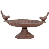 Esschert Design Vogeltränke, Vogelbad mit kurzem Fuß aus Gusseisen, ca. 24 cm x 15 cm x 13 cm Esschert Design Vogeltränke, Vogelbad mit kurzem Fuß aus Gusseisen, ca. 24 cm x 15 cm x 13 cm