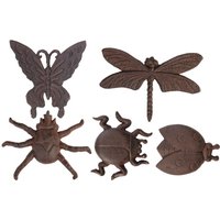 3 Stück Esschert Design Wanddekoration Gartenfigur, Skulptur Motiv Insekten aus Gusseisen, sortiert, ca. 11 cm x 2,1 cm x 11 cm 3 Stück Esschert Design Wanddekoration Gartenfigur, Skulptur Motiv Insekten aus Gusseisen, sortiert, ca. 11 cm x 2,1 cm x 11 cm