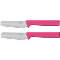 2 Stück homiez Frühstücksmesser KNIFE pink, Brötchenmesser, Tafelmesser, Brotzeitmesser, Wellenschliff, Soft-Griff 2 Stück homiez Frühstücksmesser KNIFE pink, Brötchenmesser, Tafelmesser, Brotzeitmesser, Wellenschliff, Soft-Griff
