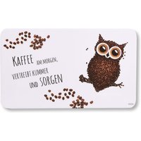 Kesper Frühstücksbrettchen Kaffee Eule 23 x 14 cm Melamin rutschhemmende Füßchen, Brotzeit- und Schneidebrett, Küchenbrett Kesper Frühstücksbrettchen Kaffee Eule 23 x 14 cm Melamin rutschhemmende Füßchen, Brotzeit- und Schneidebrett, Küchenbrett