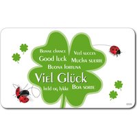 4 Stück Kesper Frühstücksbrettchen Viel Glück 23 x 14 cm Melamin rutschhemmende Füßchen, Brotzeit- und Schneidebrett, Küchenbrett 4 Stück Kesper Frühstücksbrettchen Viel Glück 23 x 14 cm Melamin rutschhemmende Füßchen, Brotzeit- und Schneidebrett, Küchenbrett