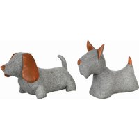 Rivanto® Türstopper Hund, sortierter Ausführung, ca. 1,6 kg, 31,4 x 10,8 x 26,9 cm, lustiger Türkeil, grau mit braunen Kunstlederohren Rivanto® Türstopper Hund, sortierter Ausführung, ca. 1,6 kg, 31,4 x 10,8 x 26,9 cm, lustiger Türkeil, grau mit braunen Kunstlederohren