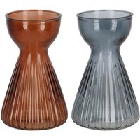 Rivanto® Zwiebelvase geriffelt aus Glas für Amaryllisen Ø12 x 20 cm Retro Indoor-Vase Rivanto® Zwiebelvase geriffelt aus Glas für Amaryllisen Ø12 x 20 cm Retro Indoor-Vase