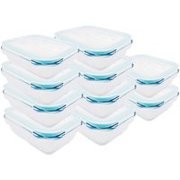 10 Stück Steuber Cloc Frischhaltedose aus Glas, 370 ml, rechteckig, Glas bis 400°C 10 Stück Steuber Cloc Frischhaltedose aus Glas, 370 ml, rechteckig, Glas bis 400°C