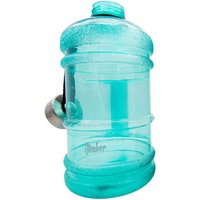 Steuber Jumbo Sport-Trinkflasche mit Edelstahldeckel, 2000 ml, mit praktischem Tragegriff, grün, mit Skala und Tragelasche Steuber Jumbo Sport-Trinkflasche mit Edelstahldeckel, 2000 ml, mit praktischem Tragegriff, grün, mit Skala und Tragelasche