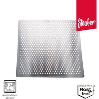 Steuber Premium Line Perforierte Edelstahl Grillplatte 28 x 31 cm, Ersatz für Alu Grill Schalen für Gemüse, Kartoffeln und empfindliches Grillgut Steuber Premium Line Perforierte Edelstahl Grillplatte 28 x 31 cm, Ersatz für Alu Grill Schalen für Gemüse, Kartoffeln und empfindliches Grillgut
