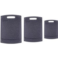 3-tlg. Steuber Schneidebrett Set mit Saftrinne, verschiedene Größen, beidseitig verwendbar, messerschonend, Anti-Rutsch-Oberfläche, Granit 3-tlg. Steuber Schneidebrett Set mit Saftrinne, verschiedene Größen, beidseitig verwendbar, messerschonend, Anti-Rutsch-Oberfläche, Granit