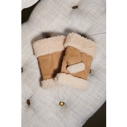 Mitaines Sans Doigts En Mouton Cognac Pour Femme