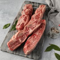 Angus Beef Short Ribs: Frozen / 4 pack (of 1+ lbs cross cut BI ribs 4.5 – 5 lbss avg. each) by D'Artagnan