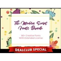 The Modern Script Fonts Bundle - 80+ Elegant Fonts | Extended License