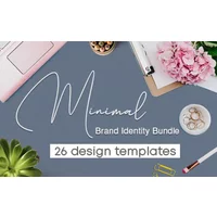 Minimal Brand Identity Templates Bundle - 26 Design Templates