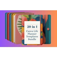 20-in-1 Canva Life Planner Templates Bundle | Extended License