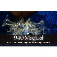 940 Magical Abstract Overlays & Backgrounds Bundle | Extended license
