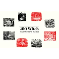 200 Witch Illustrations Bundle | Commercial License