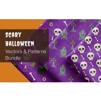 Scary Halloween Vectors & Patterns Bundle | Commercial License