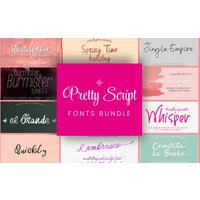 12-in-1 Pretty Script Fonts Bundle | Commercial License