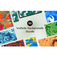 50 Aesthetic Backgrounds Bundle | Extended License