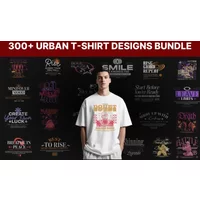 300+ Urban T-Shirt Designs Bundle | Extended License