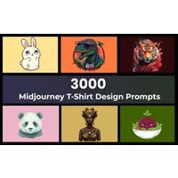 3000 Midjourney T-Shirt Design Prompts | Lifetime Access