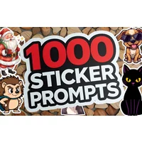 1000 Sticker Prompts Bundle - For Canva & Etsy | Lifetime Access