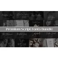 Premium Script Fonts Bundle | Extended License