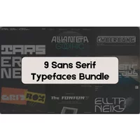 9 Sans Serif Typefaces Bundle | Commercial License