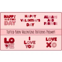 Tufted Yarn Valentine Patterns Prompt | Commercial License