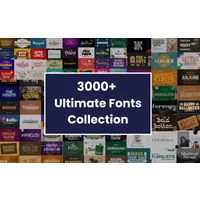 3000+ Ultimate Fonts Collection | Extended License