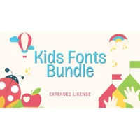 20+ Kids Fonts Bundle | Extended License