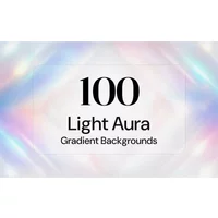 100 Light Aura Gradient Backgrounds Bundle | Extended License