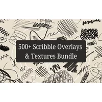 500+ Scribble Overlays & Textures Bundle | Extended License