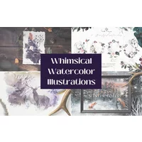 Whimsical Watercolor Illustrations | Extended License